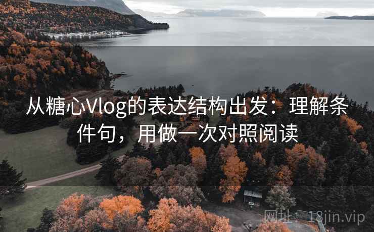 从糖心Vlog的表达结构出发：理解条件句，用做一次对照阅读  第2张